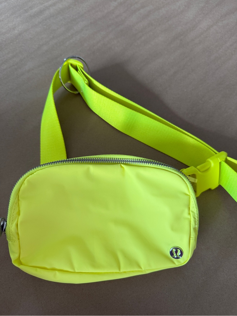 lululemon Neon Yellow Tote with Interior Mesh Pockets